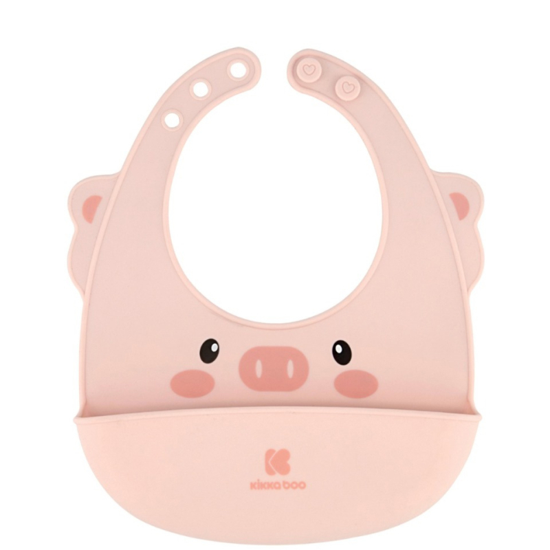 Σαλιάρα Σιλικόνης 4+ Μηνών Kikka Boo Bib Pink