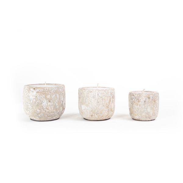 Κερί (Φ11x10) Soulworks Mingi White Small 0630065