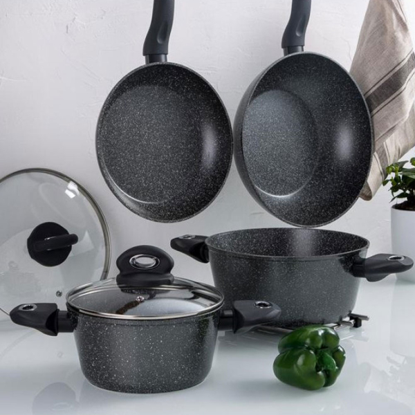 Αντικολλητικό Τηγάνι (26εκ.) Πρεσσαριστού Αλουμινίου Bergner Orion BG-8510