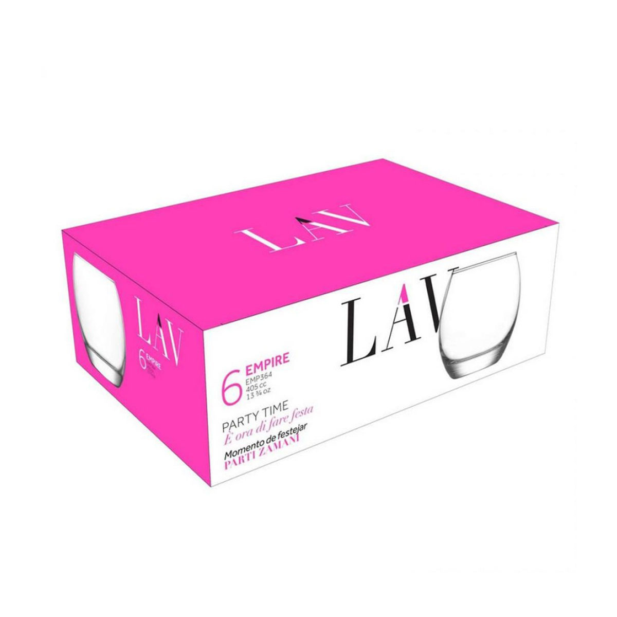 Ποτήρια Ουίσκι 405Ml (Σετ 6Τμχ) Lav Empire Home Είδη Σερβιρίσματος Spitishop