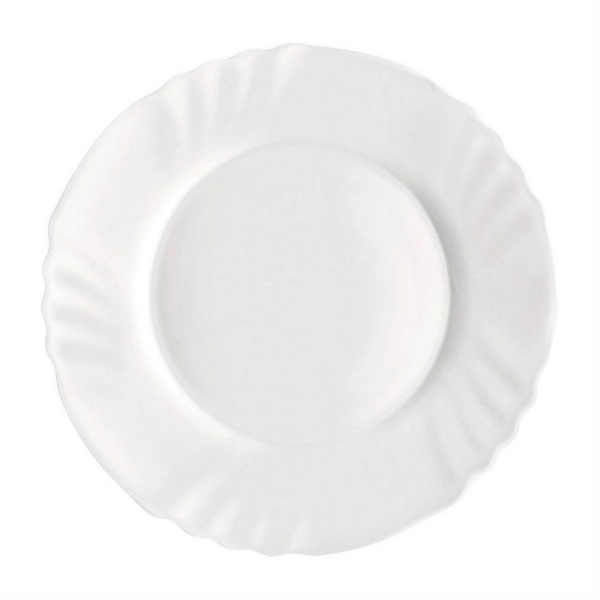 Bormioli Rocco EBRO Lot de 12 assiettes creuses en verre trempé opale 23,5 cm 300 ml165