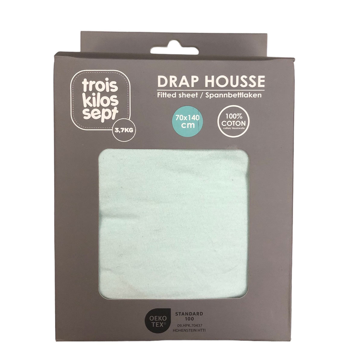 Σεντόνι Μακό Κούνιας Με Λάστιχο (70x140+12) Trois Kilos Sept Mint 55-8161007 φωτογραφία