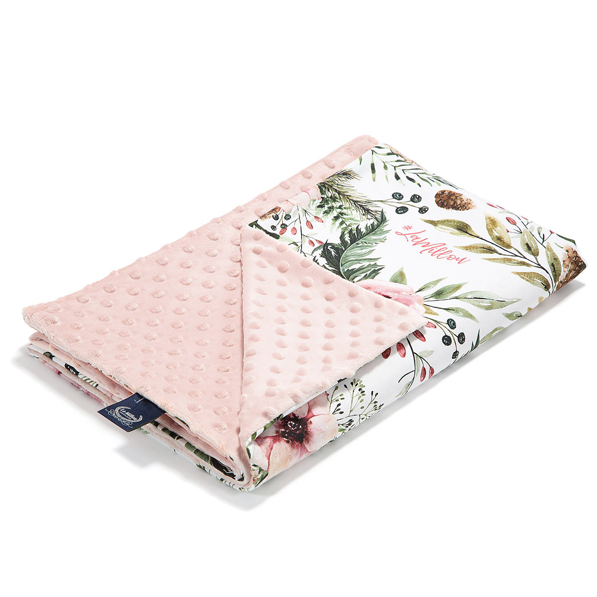 Κουβέρτα Minky Αγκαλιάς (80×100) La Millou Wild Blossom Minky Smoke Rose 274389