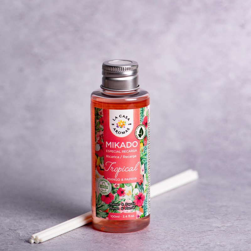 Αρωματικό Χώρου 100ml Με Στικς La Casa De Los Aromas 047733 Mango/Papaya