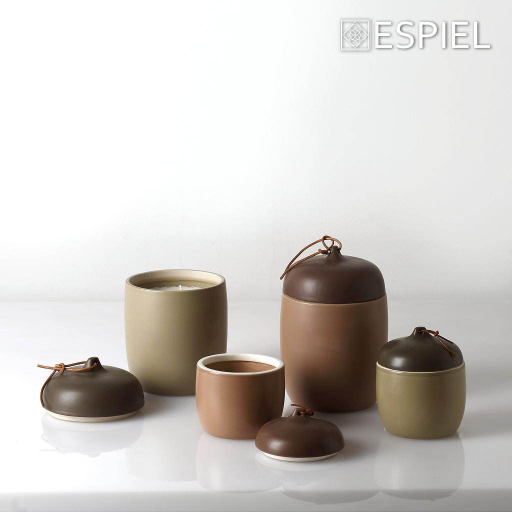 Κερί Αρωματικό (Φ10 2X12) Espiel Amber Tonka Frs110 Home Διακόσμηση Αρωματικά Χώρου - Diffuser Spitishop