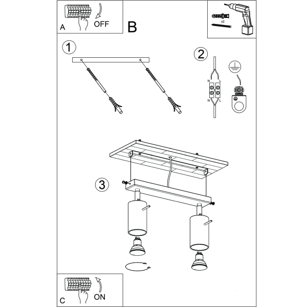 Σποτ Δίφωτο Sollux Berg SL.0702