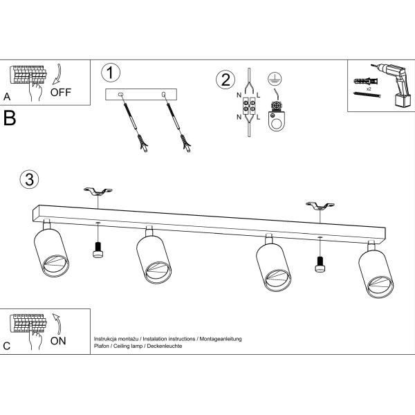 Σποτ Πολύφωτο Sollux Berg SL.1042
