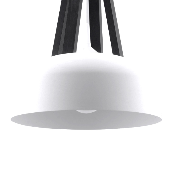 Φωτιστικό Οροφής Μονόφωτο Sollux Casco White/Black SL.0387