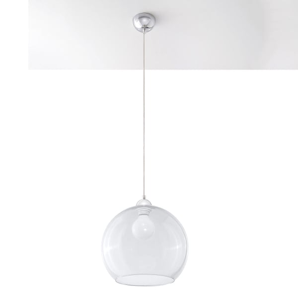 Φωτιστικό Οροφής Μονόφωτο Sollux Ball Transparent SL.0248