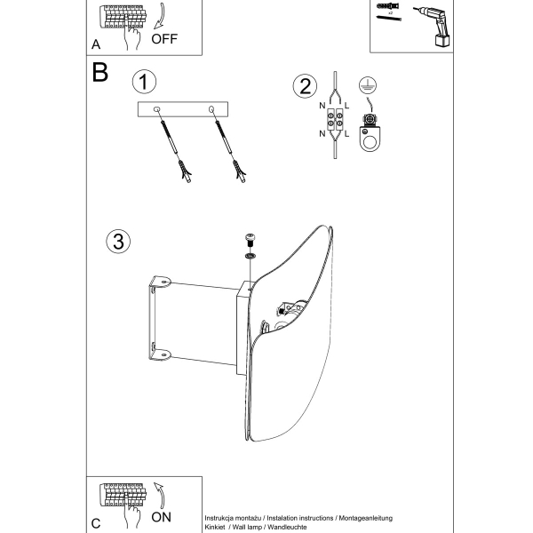 Απλίκα Τοίχου Sollux Tila White SL.1017