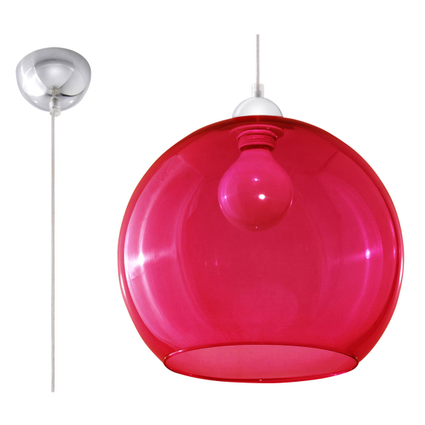 Φωτιστικό Οροφής Μονόφωτο Sollux Ball Red SL.0253