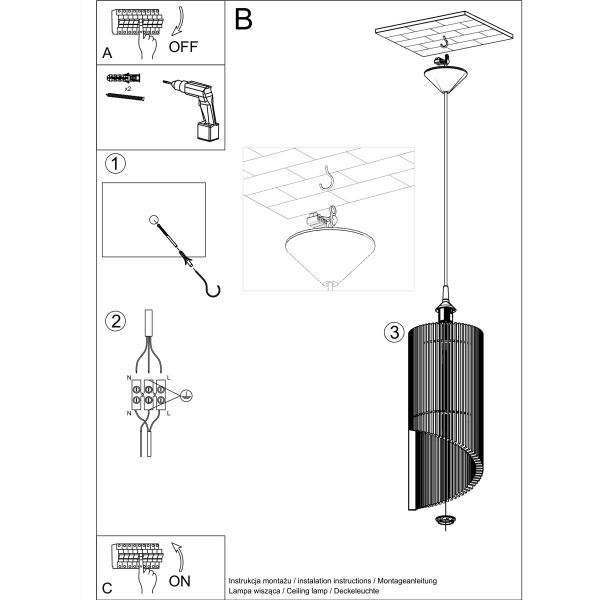 Φωτιστικό Οροφής Μονόφωτο Sollux Alexia SL.0640