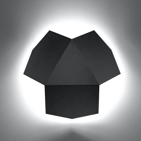 Απλίκα Τοίχου Sollux Tre Black SL.0425