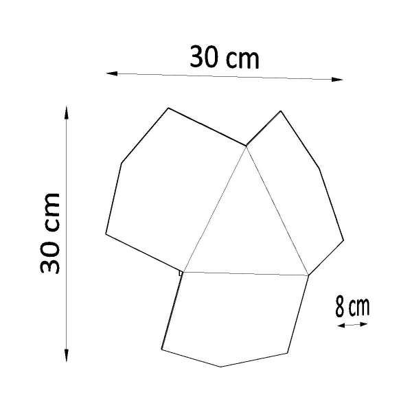 Απλίκα Τοίχου Sollux Tre Black SL.0425