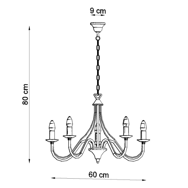 Πολυέλαιος Οροφής Sollux Minerwa Black SL.0218