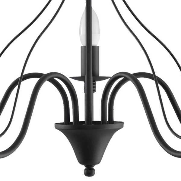 Πολυέλαιος Οροφής Sollux Minerwa Black SL.0218