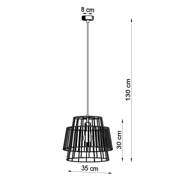 Φωτιστικό Οροφής Μονόφωτο Sollux Gate Black SL.0663