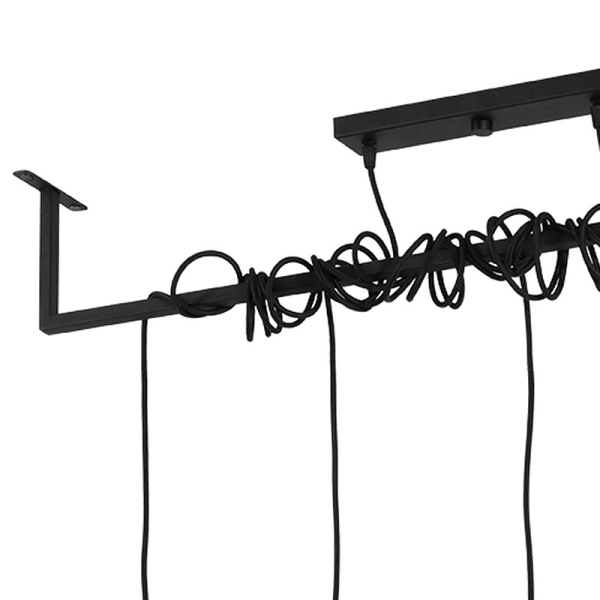 Φωτιστικό Οροφής Πολύφωτο Sollux Salamanca Black SL.0896