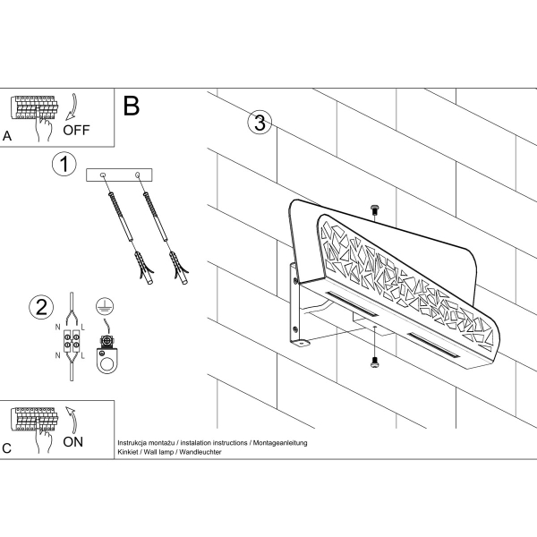 Απλίκα Τοίχου Sollux Aliza SL.0933