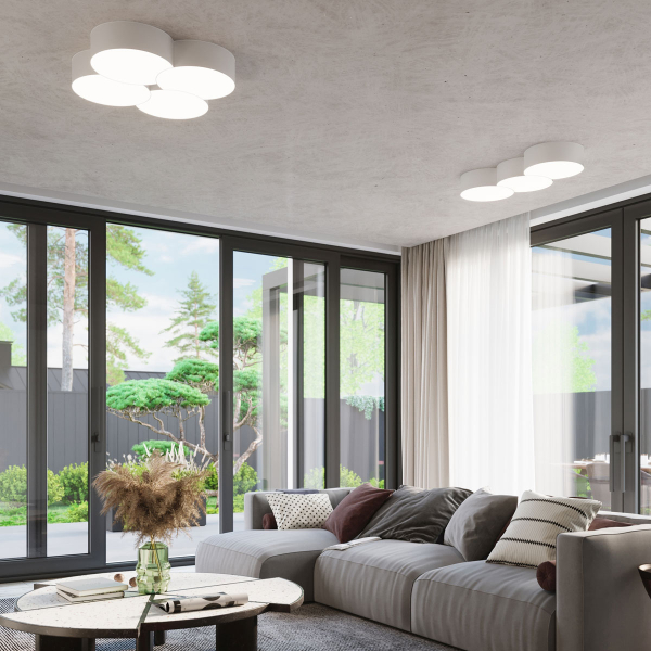 Φωτιστικό Πλαφονιέρα Sollux Circle White SL.1053