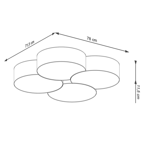 Φωτιστικό Πλαφονιέρα Sollux Circle White SL.1053