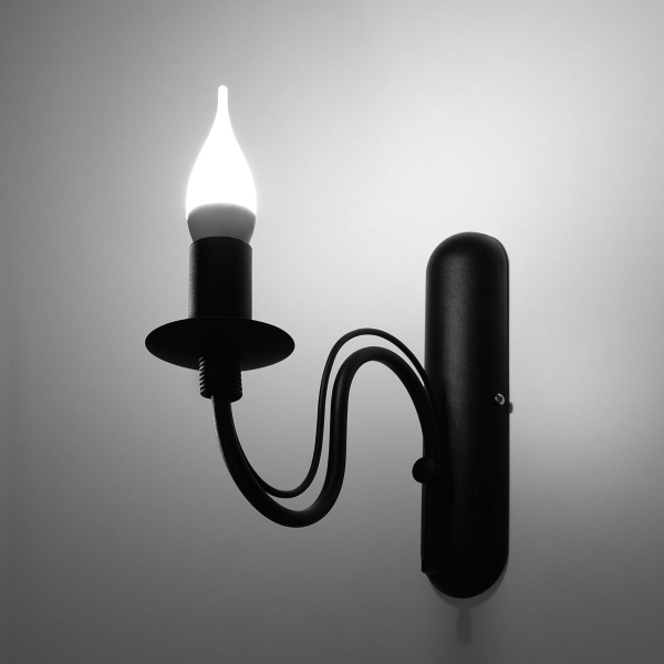 Απλίκα Τοίχου Sollux Minerwa Black SL.0220