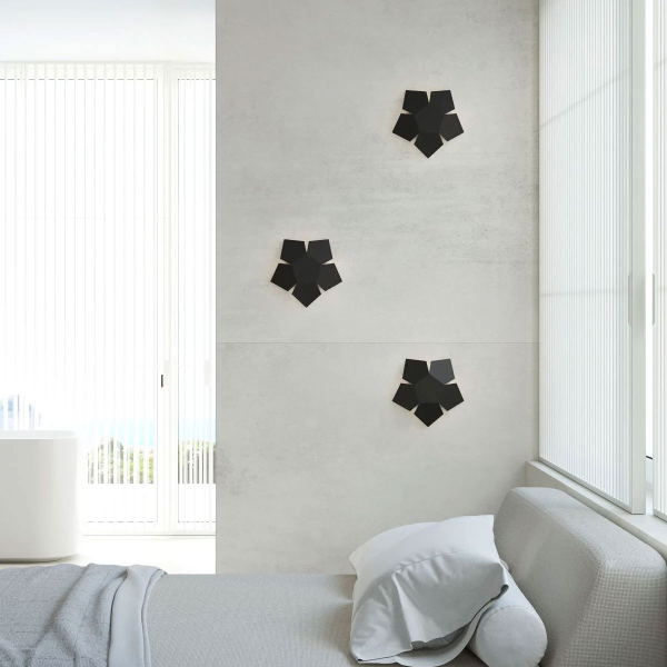 Απλίκα Τοίχου Sollux Penta Black SL.0423