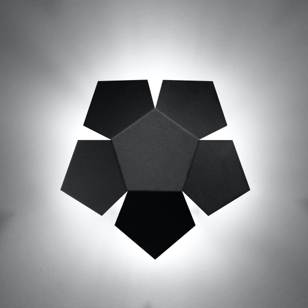 Απλίκα Τοίχου Sollux Penta Black SL.0423