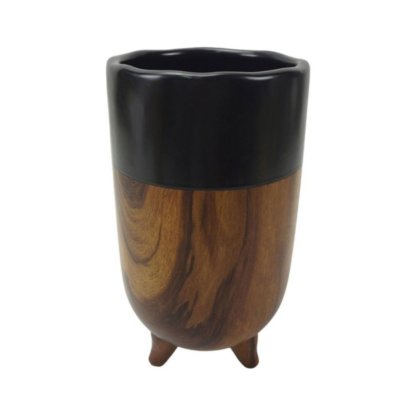 Διακοσμητικό Βάζο 27εκ. Oriana Ferelli Black Walnut LT3713