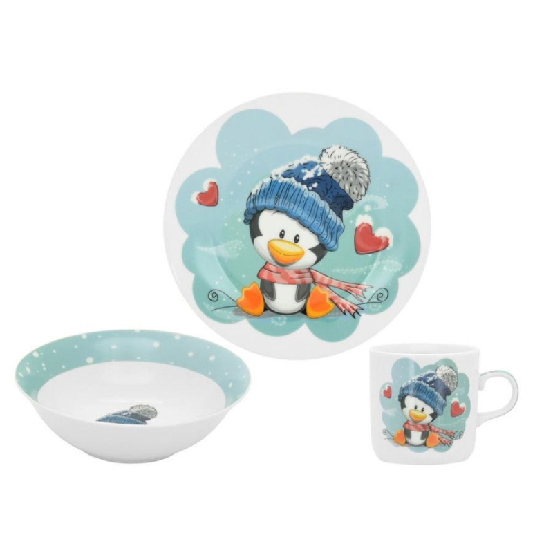 Παιδικό Σετ Φαγητού 3τμχ Oriana Ferelli Penguin C-595