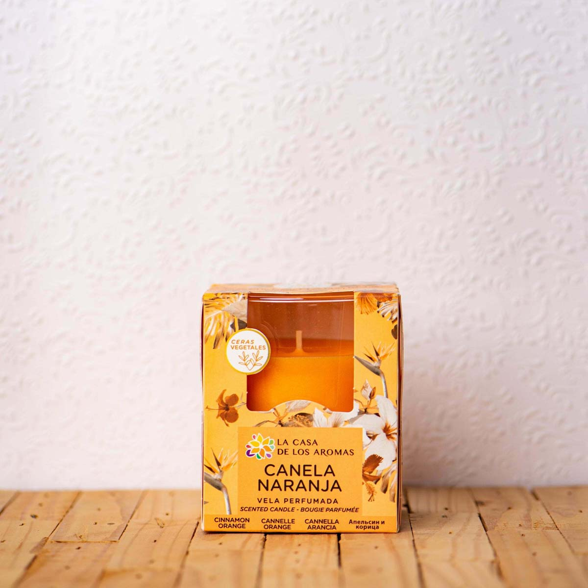 Corona Di Fiori Αρωματικό Κερί 140gr La Casa De Los Aromas 047849 Κανέλα/Πορτοκάλι