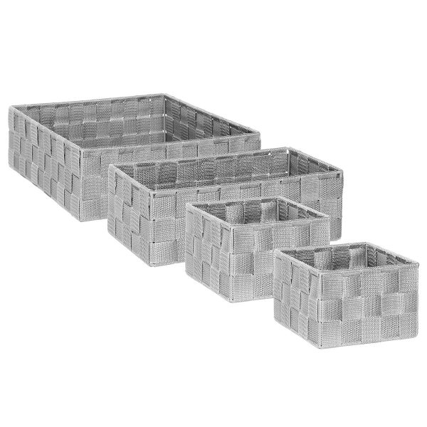 Κουτιά Αποθήκευσης (Σετ 4τμχ) F-V Square L.Grey 138131H