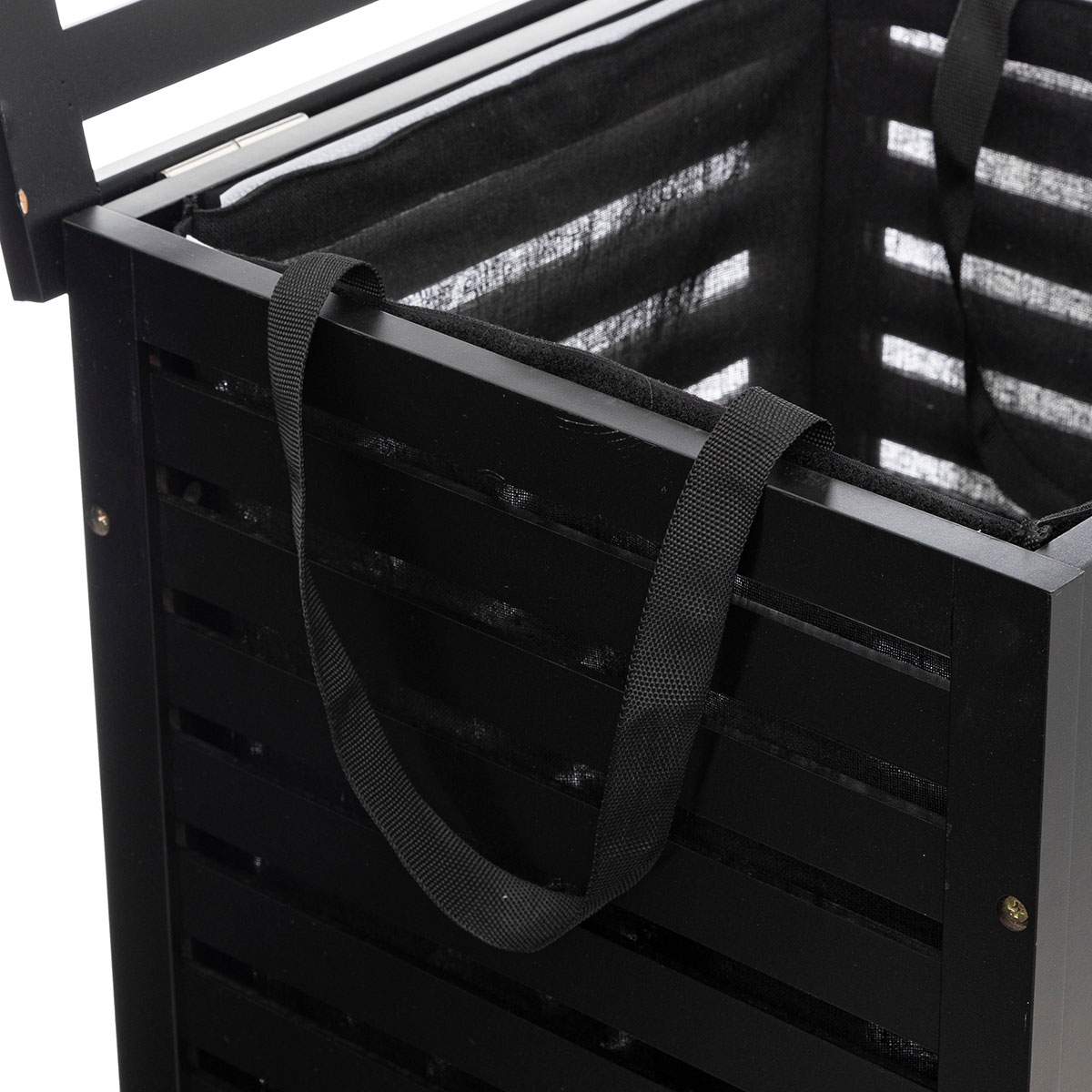 Καλάθι Απλύτων (40X38X58) F-V Wood Black 160823B Home Μπάνιο Καλάθια Spitishop