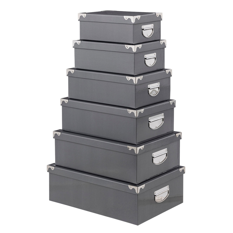 Κουτιά Αποθήκευσης (Σετ 6τμχ) F-V Corner Boxes D.Grey 160314J