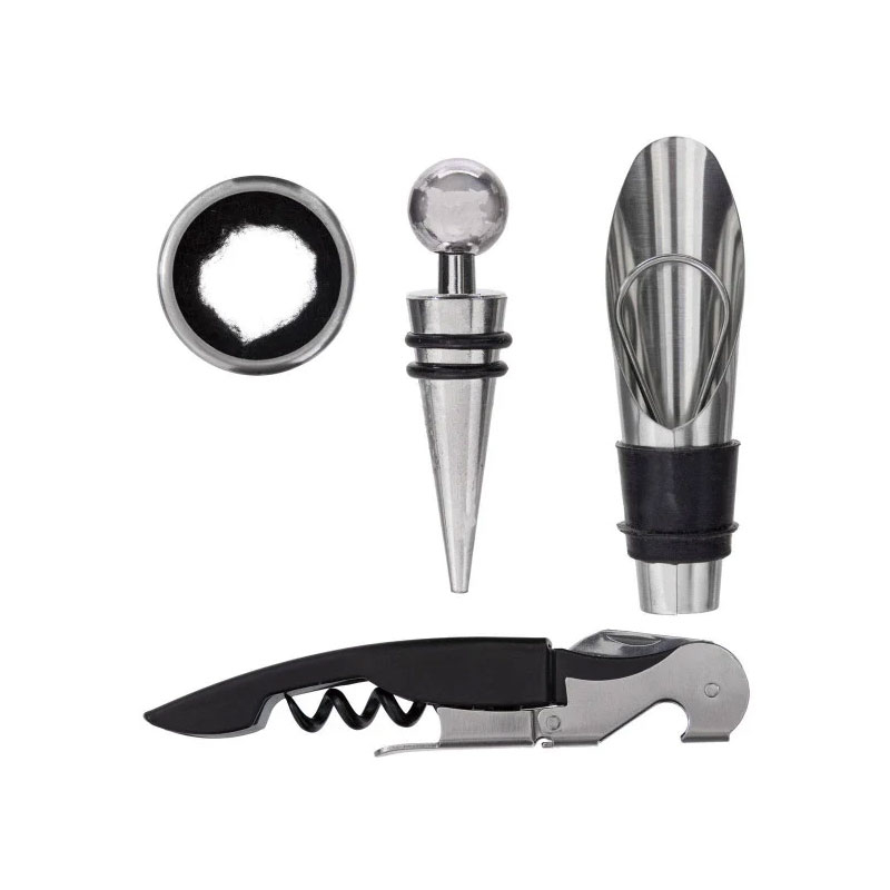 Ανοιχτήρι & Αξεσουάρ Κρασιού (Σετ 4τμχ) S-D Limo 188942