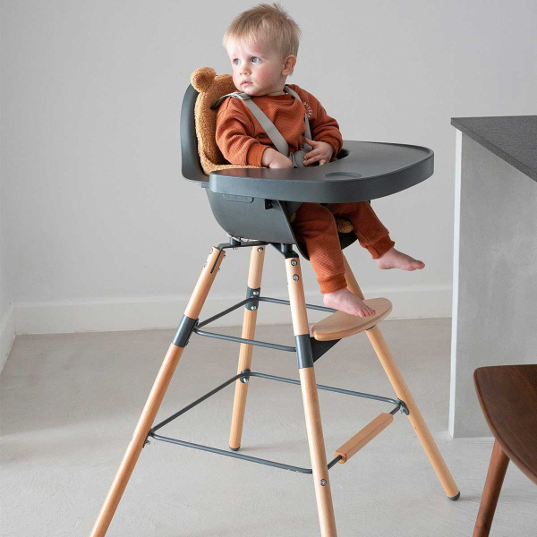 Καρεκλάκι Φαγητού/Παιδική Καρέκλα (6 Μηνών - 6 Ετών) Childhome Evolu 2 Natural Anthracite BR73096