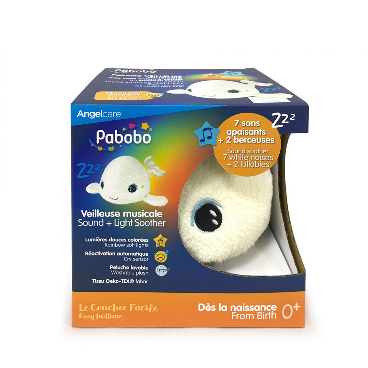 Φωτεινός Αγκαλίτσας με Ήχο Pabobo Beluga Whale White Soli-Beluga Home Παιχνίδια Μόμπιλε Spitishop