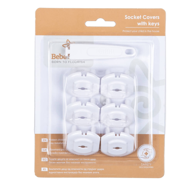 Προστατευτικά Καλύμματα Πρίζας (Σετ 6τμχ) Bebe Stars 90-103