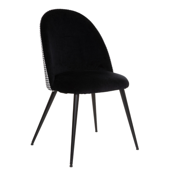 Καρέκλα (52x54x84) A-S Slano Velvet Black 184908E