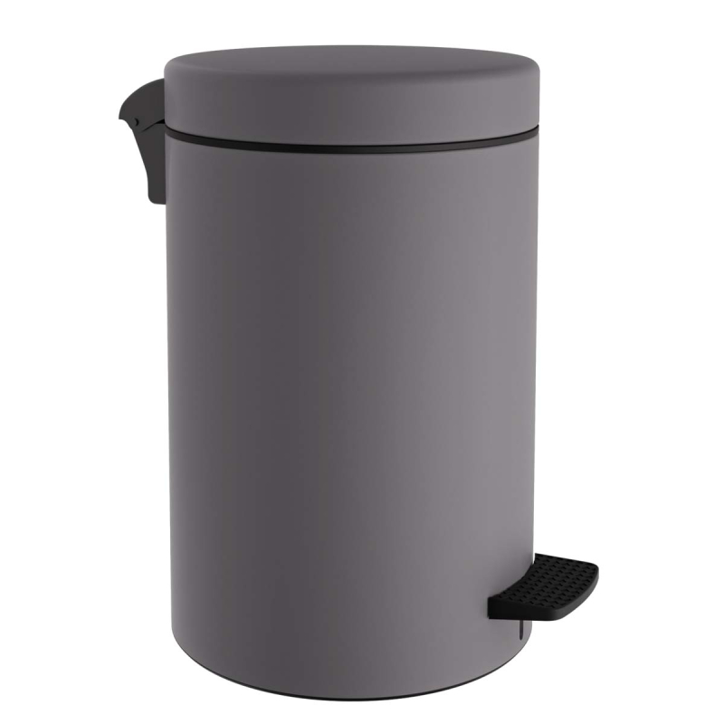 Κάδος Απορριμμάτων Μπάνιου (Φ25x40) Pam & Co 12lt 90 Concrete Grey Matte