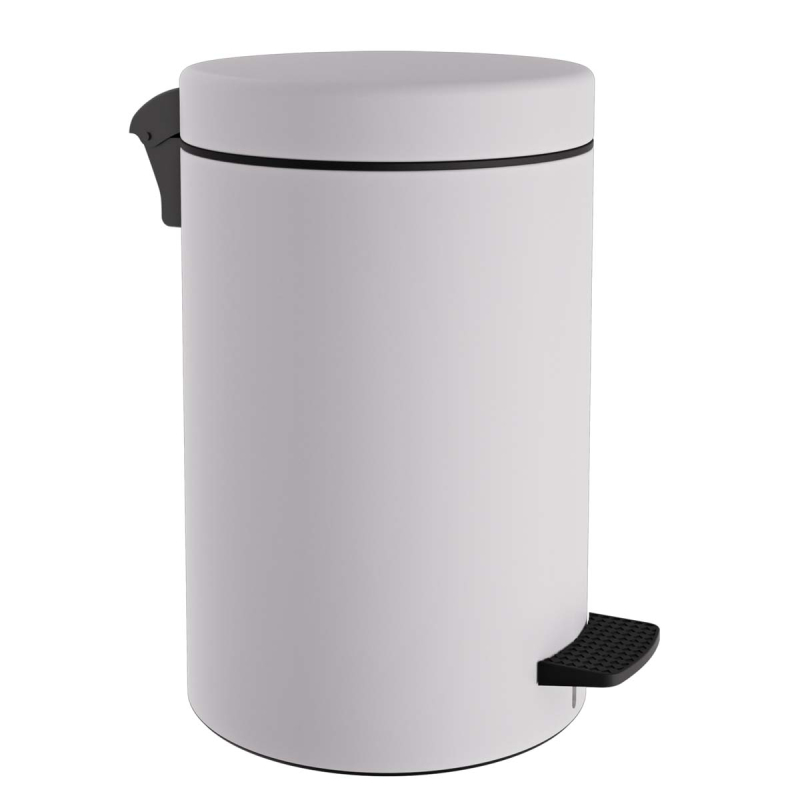 Κάδος Απορριμμάτων Μπάνιου (Φ25x40) Pam & Co 12lt 90 White Matte