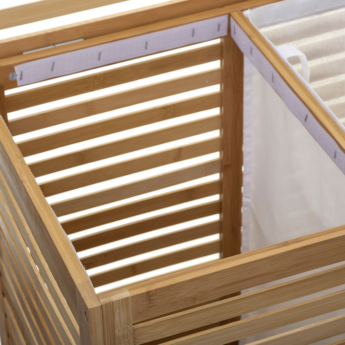 Καλάθι Απλύτων 2 Θέσεων (58X40X60) F-V Sicela Bamboo 160823A Home Μπάνιο Καλάθια Spitishop