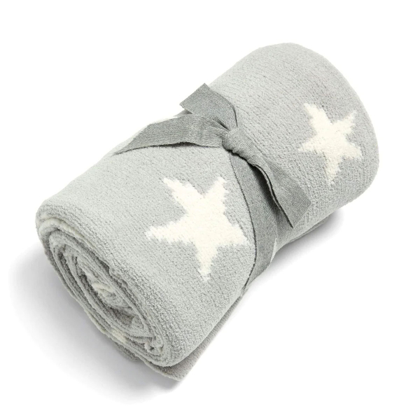 Κουβέρτα Βελουτέ Αγκαλιάς (90x90) Mamas & Papas Grey Star 7883AJ401