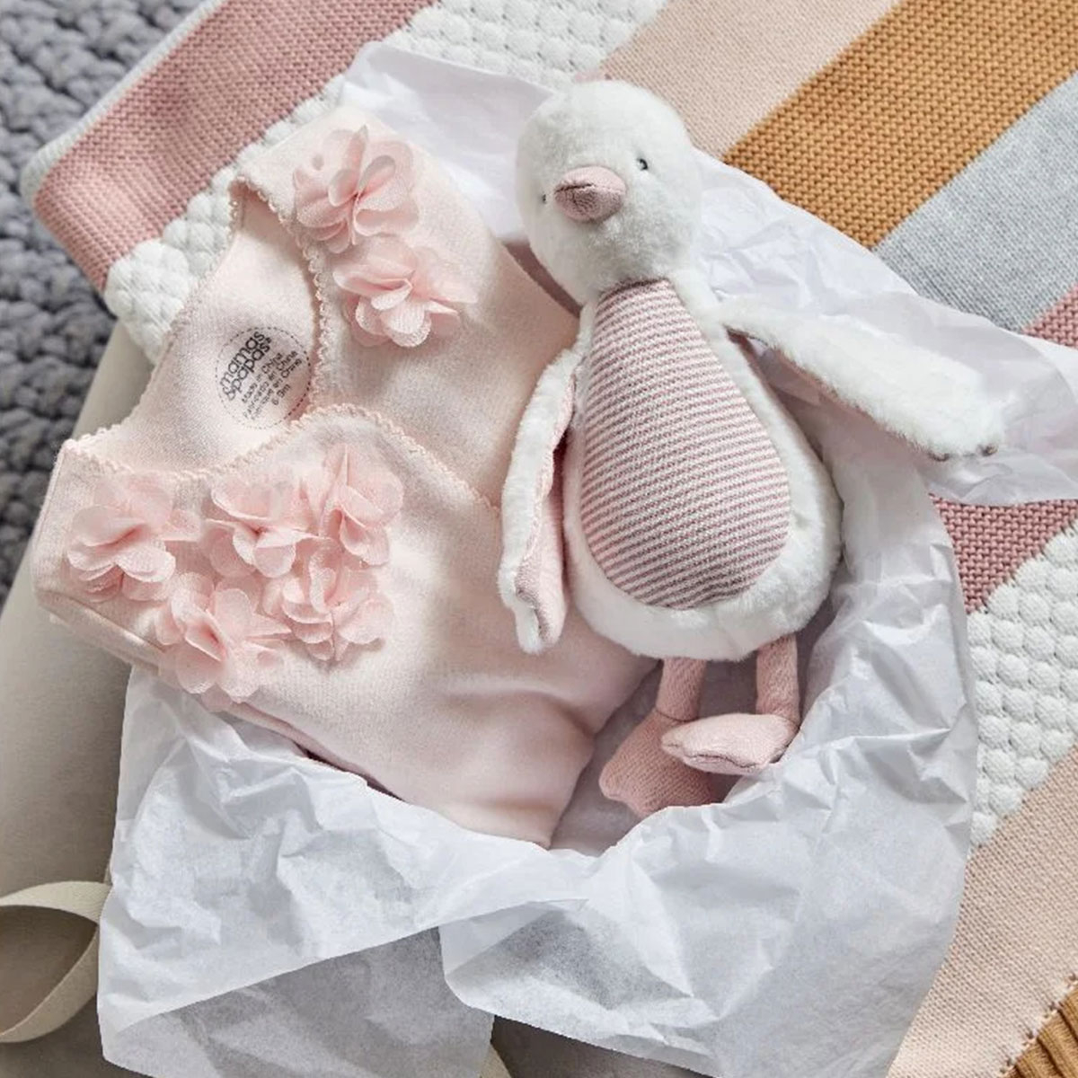 Κρεμαστό Παιχνίδι - Κουδουνίστρα Mamas Papas Chime Duck Pink 7609Kc801 Home Παιχνίδια Κρεμαστά Κούνιας Καροτσιού Spitishop