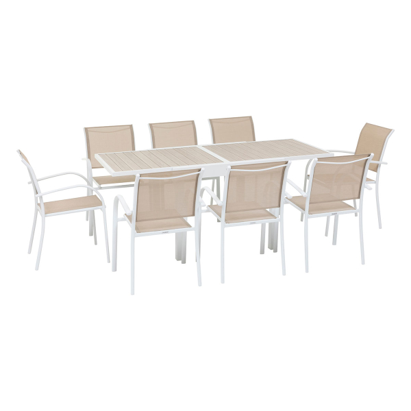 Τραπέζι Επεκτεινόμενο Εξωτερικού Χώρου (90/180x90x75.5) H-S Piazza Beige 196848