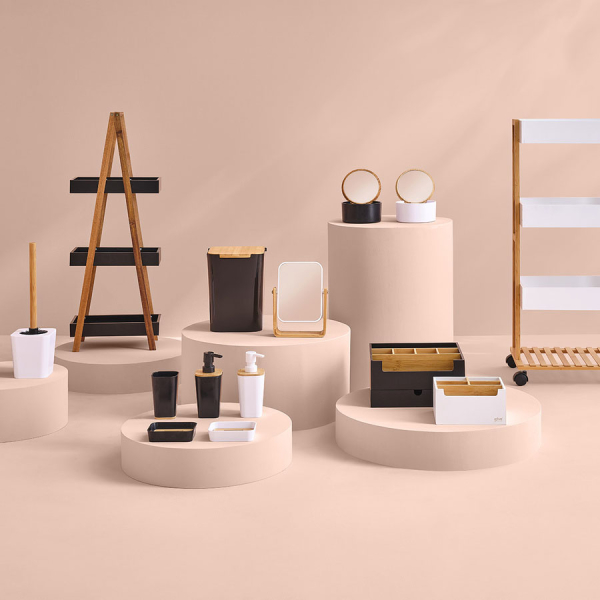 Ραφιέρα Δαπέδου 3 Θέσεων (30x18x82) F-V Natureo Black 160851A