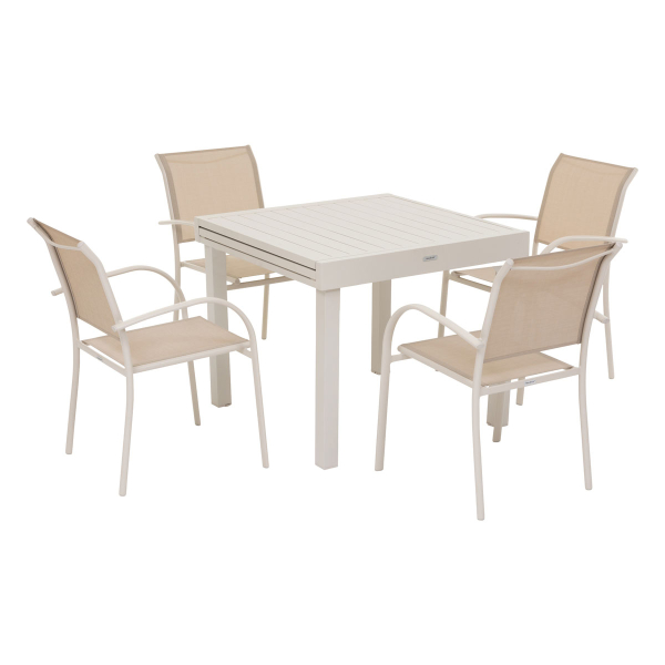 Τραπέζι Επεκτεινόμενο Εξωτερικού Χώρου (90/180x90x75.5) H-S Piazza Clay 196860