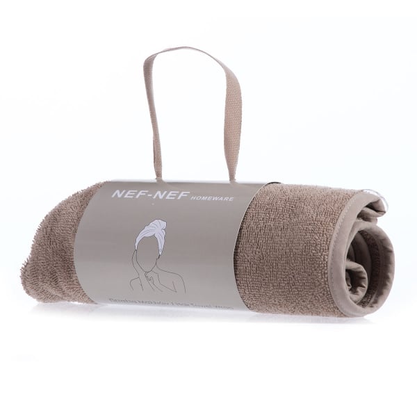 Πετσέτα Στεγνώματος Μαλλιών - Τουρμπάνι (24x61) Nef-Nef Sandy Mocca