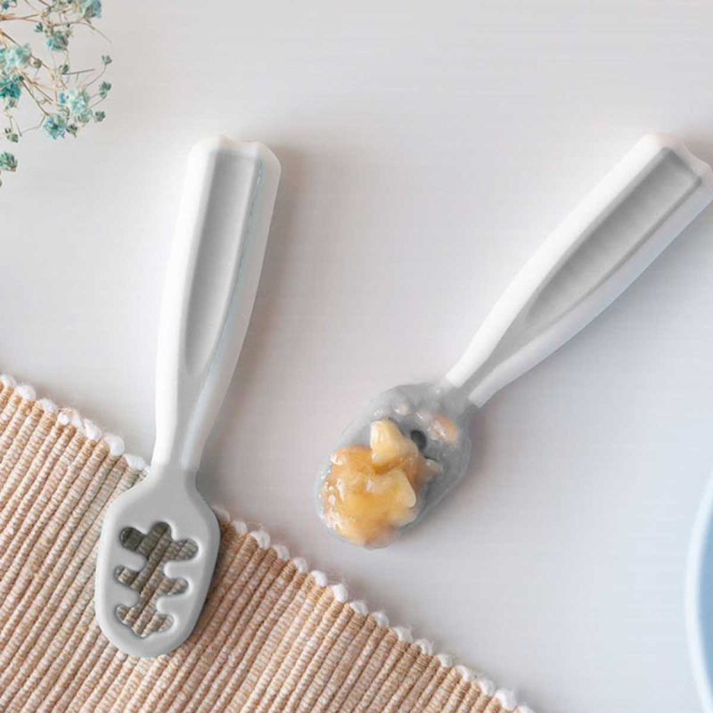 Κουτάλια Φαγητού (Σετ 2τμχ) Kiokids Γκρι 4065