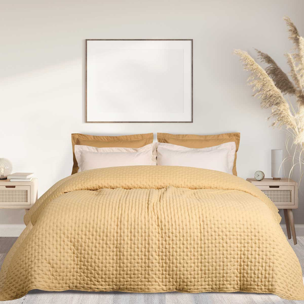 Κουβερλί Μονό (160x240) Das Home Happy Iron Free 9631 Ochre